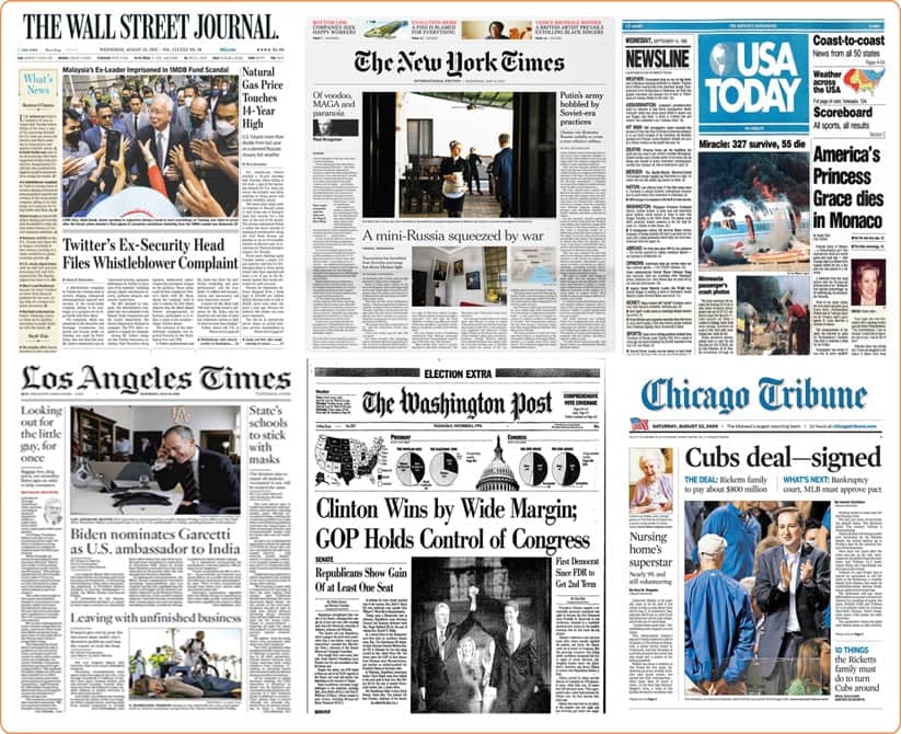 Top 10 U.S. Newspapers by Circulation
